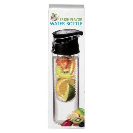 Fresh Flavor Water bottle zwart 700ml