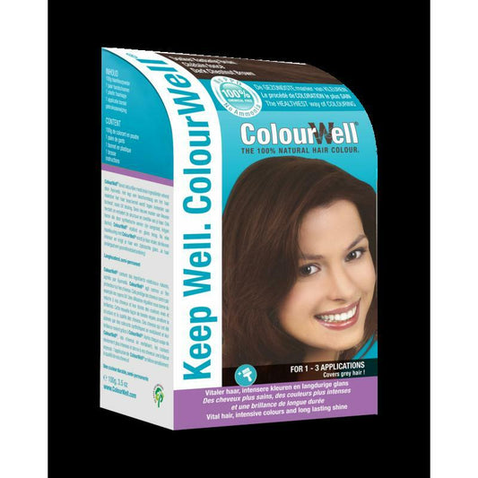 Colourwell 100% natuurlijke haarkleur donker kastanje bruin 100g
