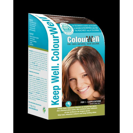 Colourwell 100% natuurlijke haarkleuring kastanje bruin 100g