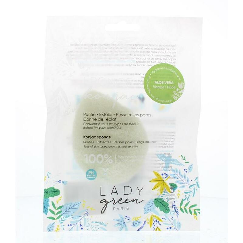 Lady Green Konjac gezicht spons aloe vera 1st