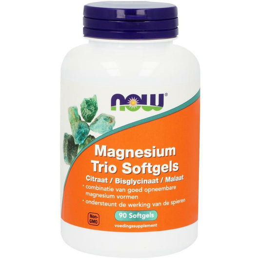 NOW Magnesium trio softgels 90sft