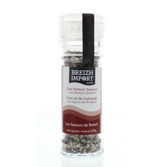 Breizh Import Grof keltisch zeezout zeewier gedroogd strooimolen 65g