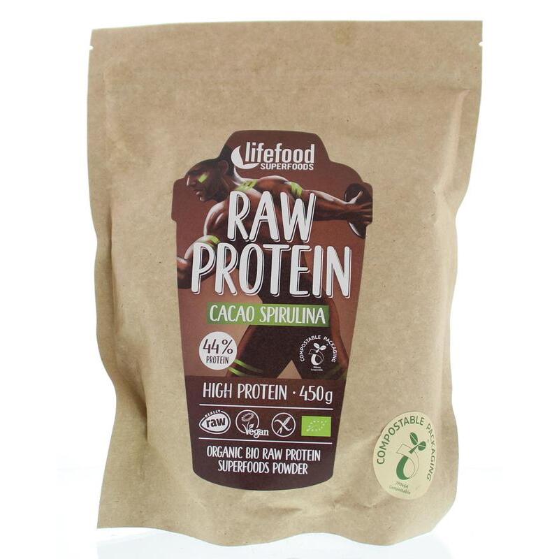 Lifefood Raw protein cacao spirulina bio 450g