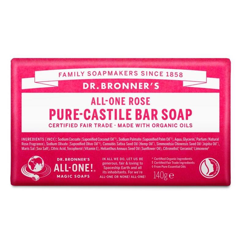 Dr Bronners Barsoap rose 140g