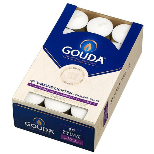 Gouda Waxinelicht 6 uur wit 45st