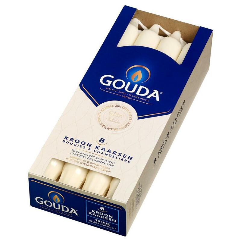 Gouda Kroonkaars ivoor 240/24 8st