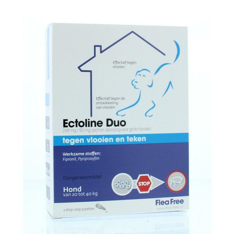 Flea Free Ectoline duo hond 20-40 kg pipet 2st