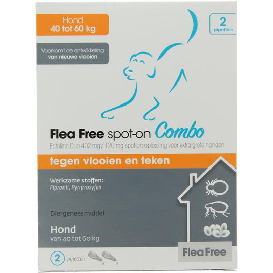 Flea Free Ectoline duo hond 40-60kg pipet 2st