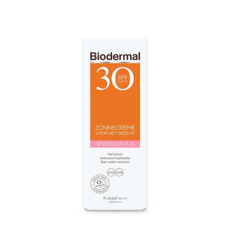 Biodermal Zonnecreme gezicht SPF30 gevoelige huid 50ml