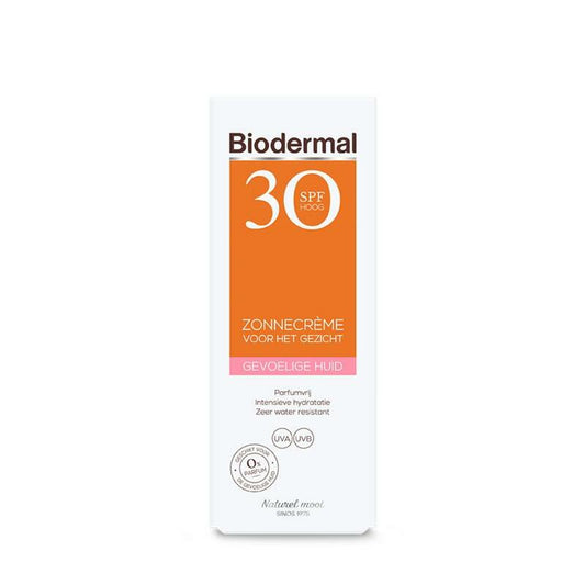 Biodermal Zonnecreme gezicht SPF30 gevoelige huid 50ml