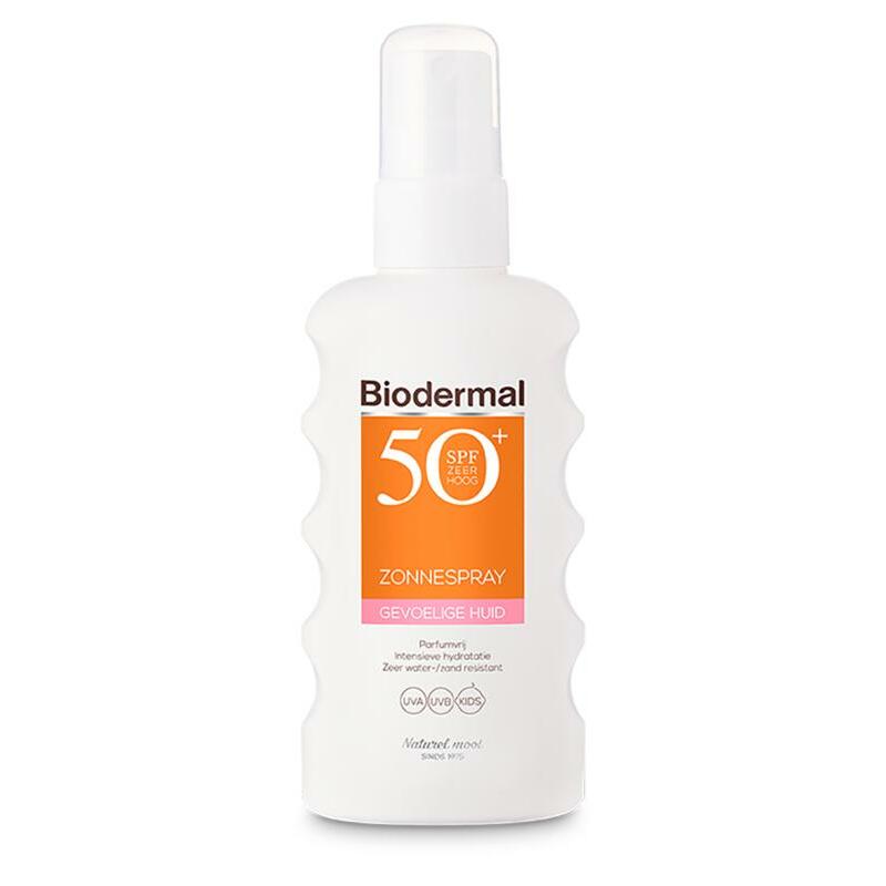 Biodermal Zonnespray SPF50+ gevoelige huid 175ml