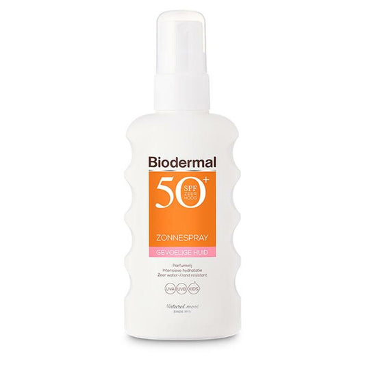 Biodermal Zonnespray SPF50+ gevoelige huid 175ml