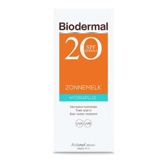 Biodermal Zonnemelk hydraplus SPF20 200ml