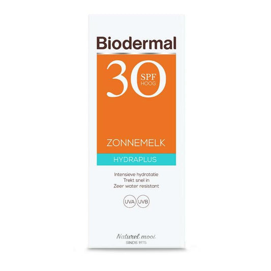 Biodermal Zonnemelk hydraplus SPF30 200ml