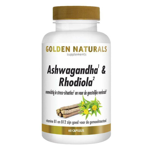 Golden Naturals Ashwagandha & Rhodiola 60vc