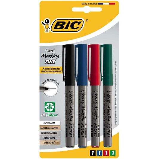 BIC Permanent marker pocket assorti 4st