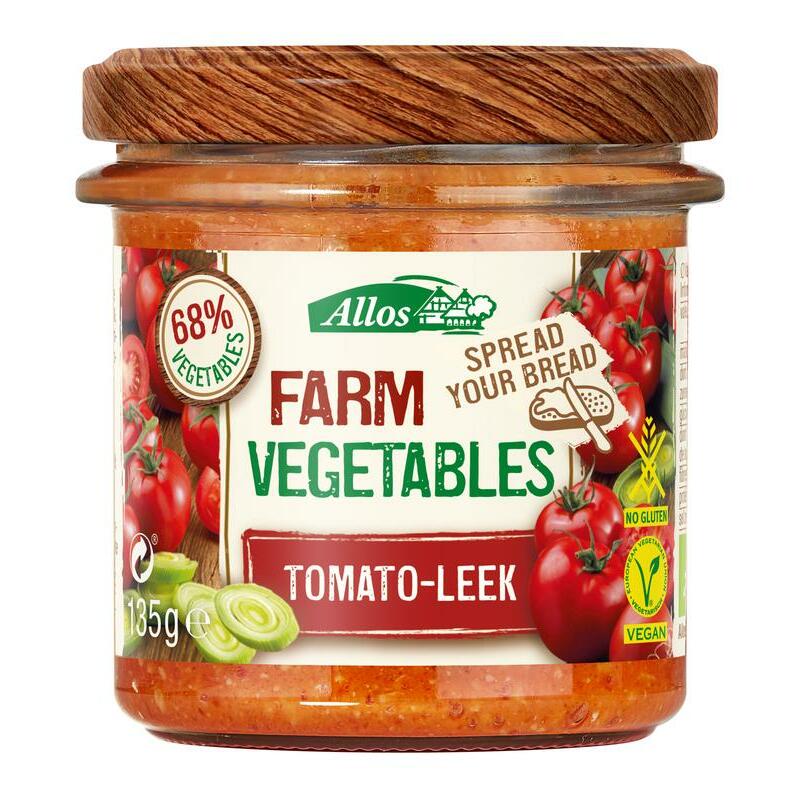 Allos Farm vegetables tomaat & prei bio 135g