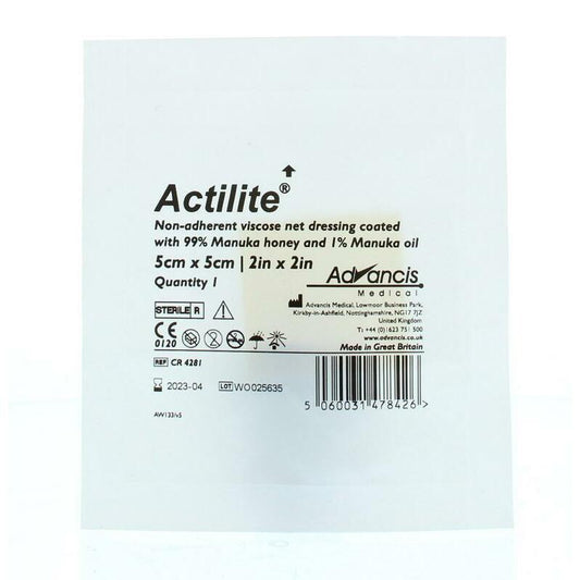 Advancis Actilite manuka non adh. netverband viscose 5 x 5 1st