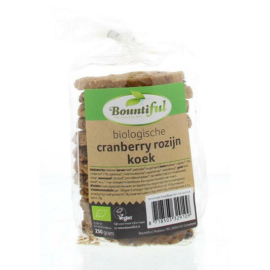 Bountiful Cranberry rozijnkoek bio 250g