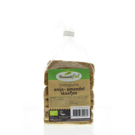 Bountiful Anijs amandel staafjes bio 175g