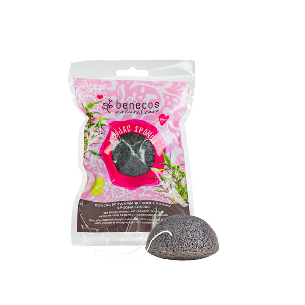 Benecos Konjac spons black bamboo 1st