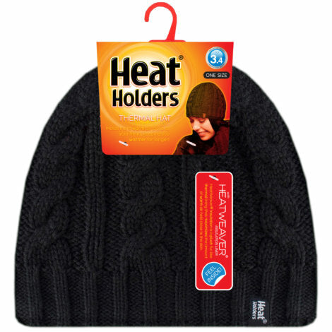 Heat Holders Ladies cable hat one size black 1st