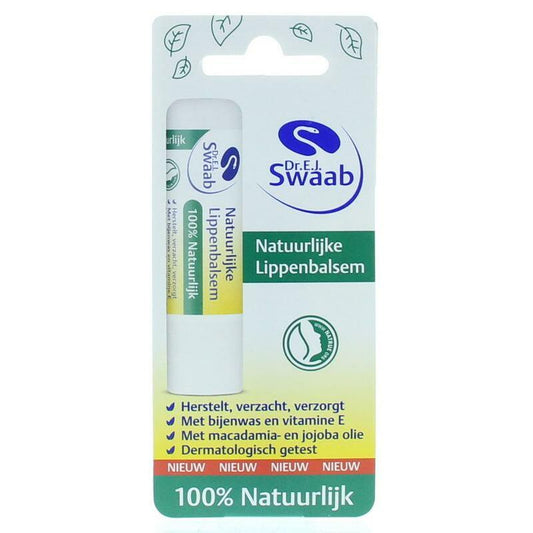 Dr Swaab Lippenbalsem 100% natuurlijk blister 5g