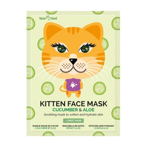 Montagne Kitten sheet face mask cucumber & aloe 1st