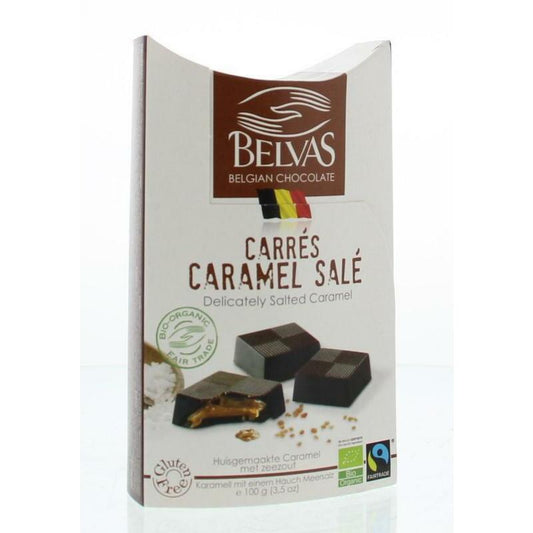 Belvas Puur met licht gezouten caramel bio 100g