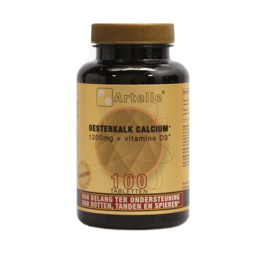Artelle Oesterkalk 1200mg, calcium + vitamine D3 100tb