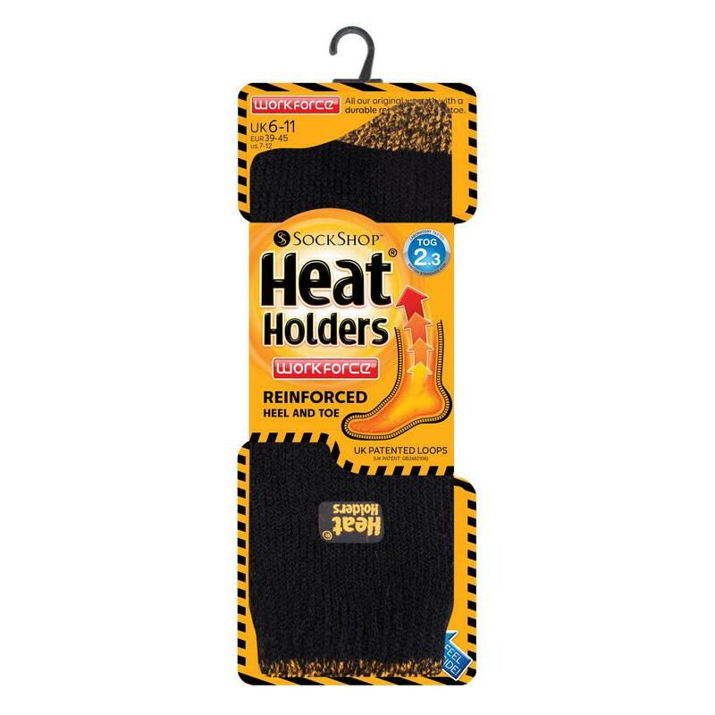 Heat Holders Mens workforce socks black 6-11 1paar