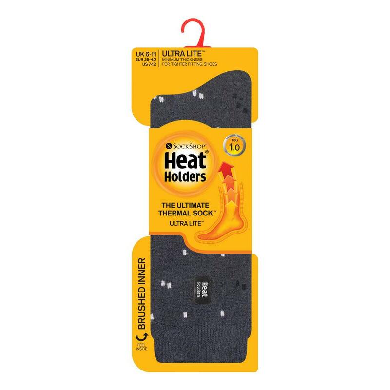 Heat Holders Mens ultra lite socks micro charcoal 6-11 1paar