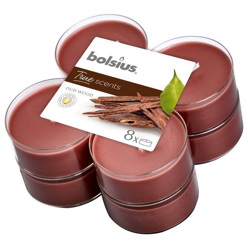 Bolsius Maxilicht true scents oud wood 8st