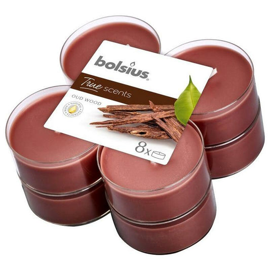Bolsius Maxilicht true scents oud wood 8st