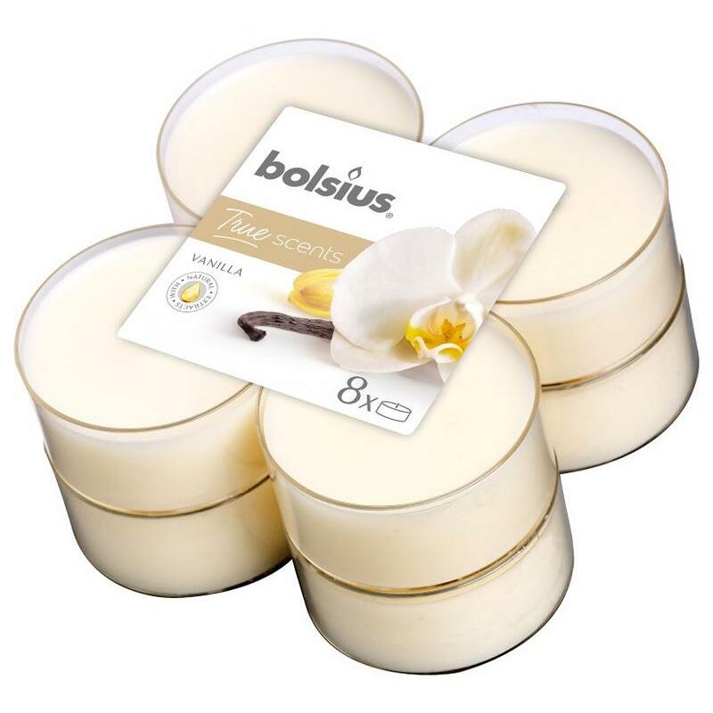 Bolsius Maxilicht true scents vanilla 8st