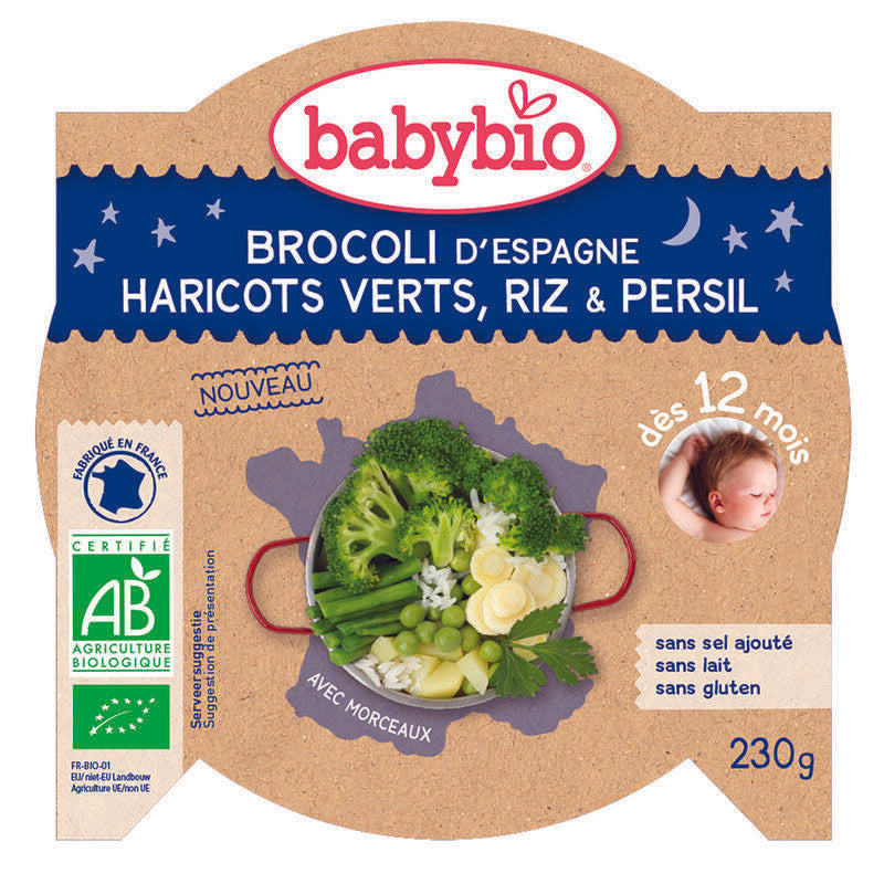 Babybio Mon petit plat broccoli princessenbonen rijst bio 230g