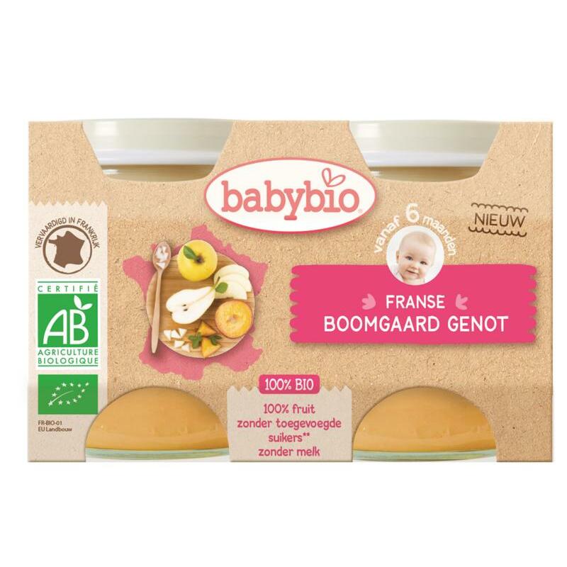 Babybio Dessert fruitlekkernij 130 gram bio 2x130g