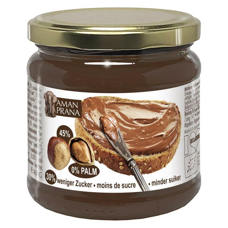 Amanprana Choco-hazelnootpasta 45% bio 400g