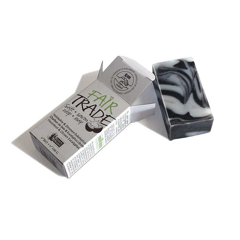 Amanprana Zeep houtskool/citroen/eucalyptus fair trade bio 100g