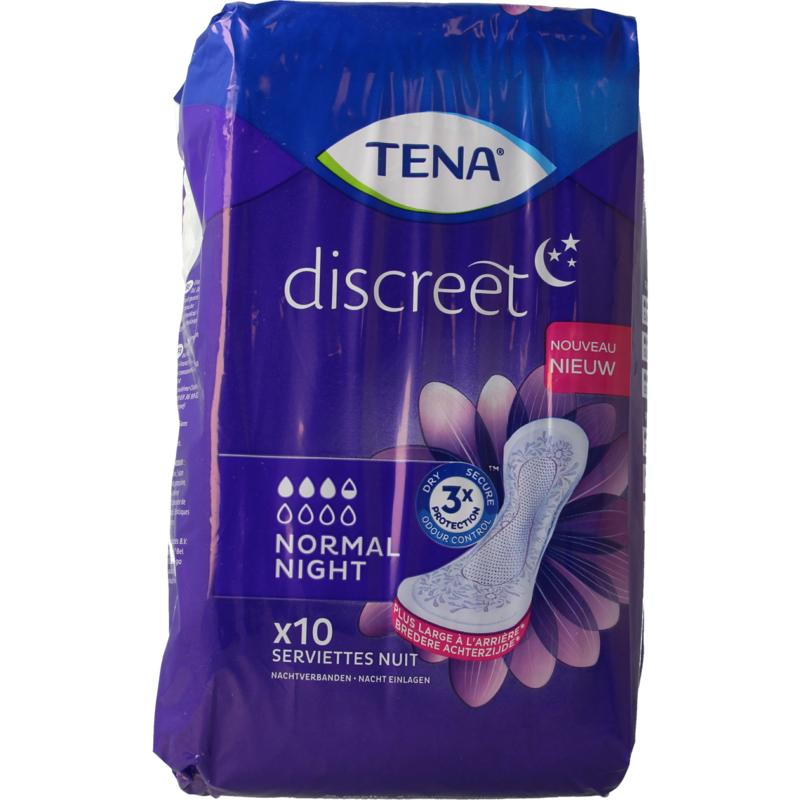 Tena Discreet normal night 10st