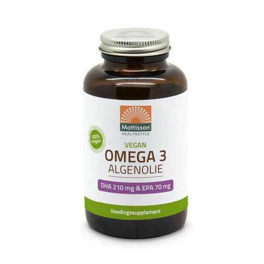 Mattisson Vegan omega-3 algenolie DHA 210 mg EPA 70 mg 120vc