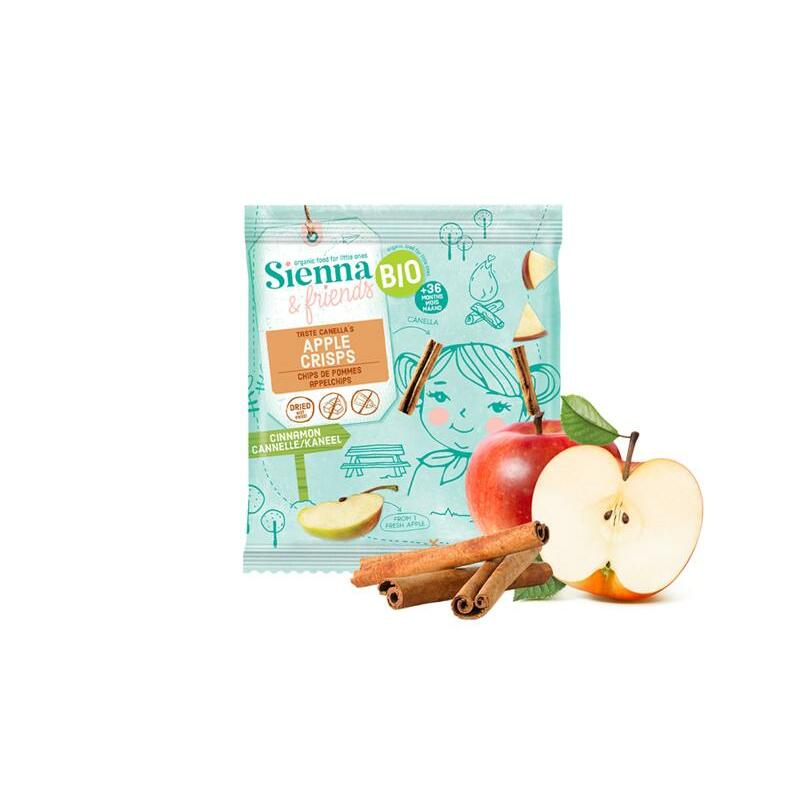 Sienna & Friends Chips van appel en kaneel bio 15g