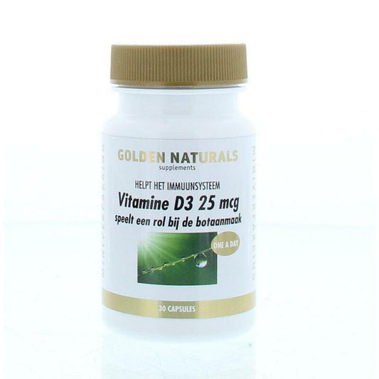 Golden Naturals Vitamine D3 25mcg 30sft