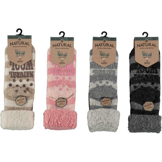 Apollo Slofsok dames gestreept assorti 39-42 1paar