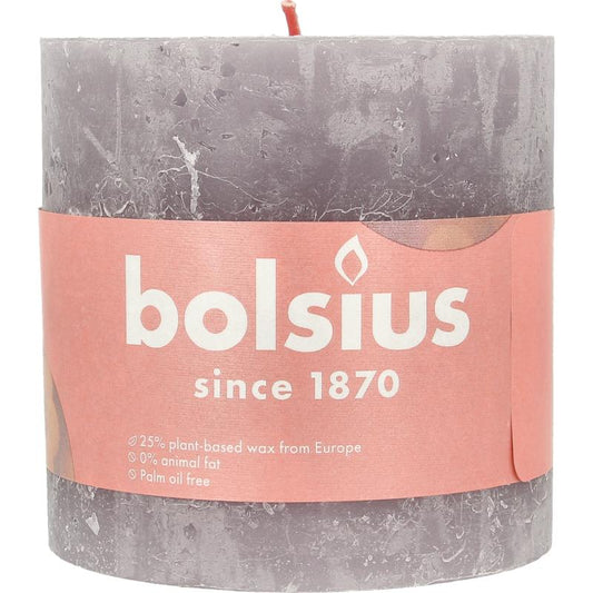 Bolsius Shine rustiekkaars frosted lavender 1st