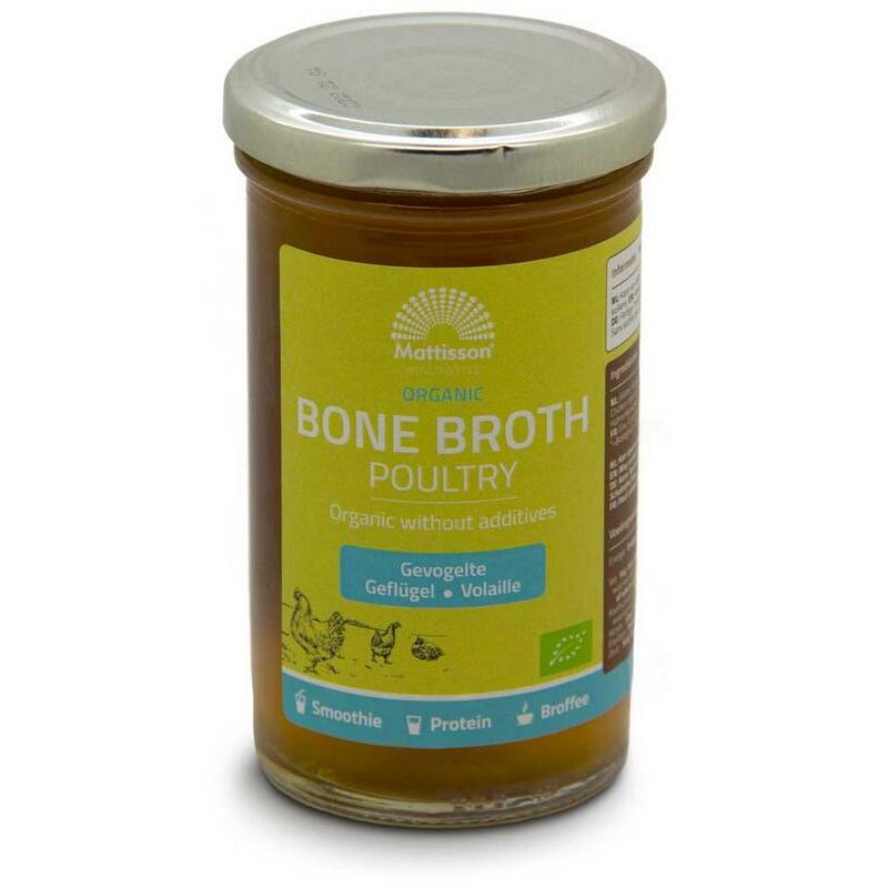 Mattisson Organic poultry bone broth - botten boullion gevog 240ml