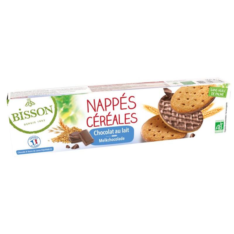 Bisson Pure chocolade frosted granenkoekjes bio 140g