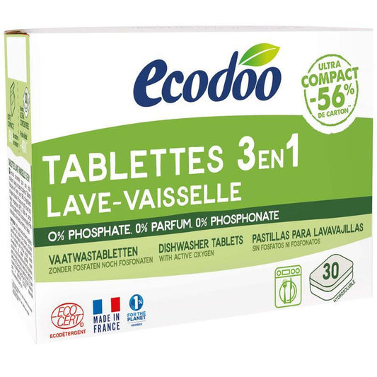 Ecodoo Vaatwastabletten 3-in-1 geconcentreerd eco 30st