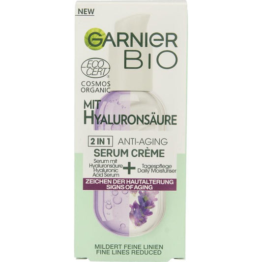 Garnier Bio anti-aging serum cream met hyaluronzuur 50ml