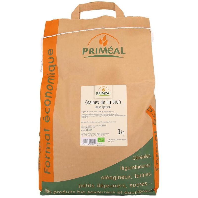 Primeal Bruin lijnzaad bio 3kg